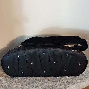 Victoria's Secret Black Satin Clutch